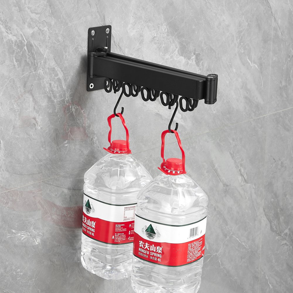 Folding Clothes Hanger Wall Mount Retractable Cloth Drying Rack Space Saving Home Laundry Clothesline washing lines