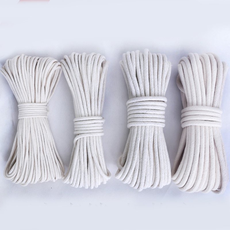 Cotton Thread Braided Flag Rope Handmade Bundling Rope Packaging Clothesline Flagpole Ropes