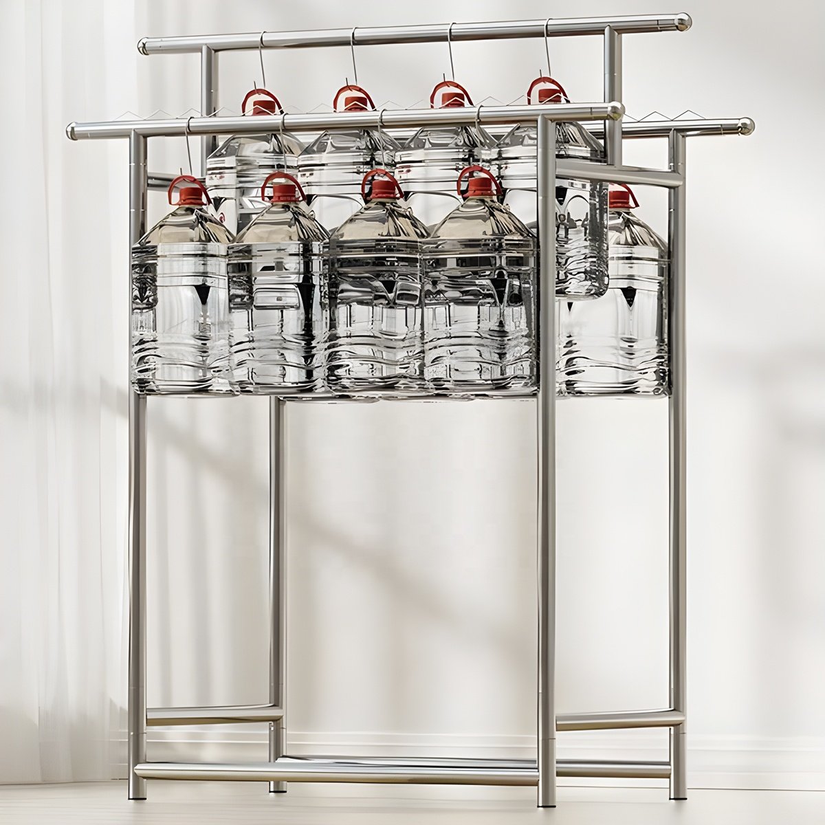 Double bedroom Retractable metal storage stand dress cloth drying rack stainless steel clothes hanger outdoors Clothesline pole
