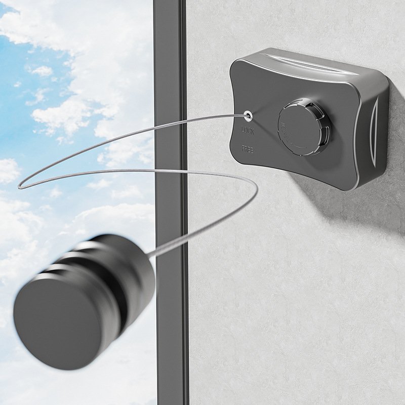 Telescopic clothesline, free clothesline hanger - suitable for drying clothes and quilts on the balcony