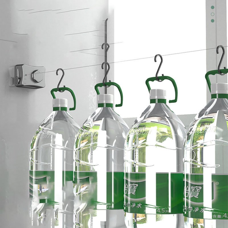 Telescopic clothesline, free clothesline hanger - suitable for drying clothes and quilts on the balcony