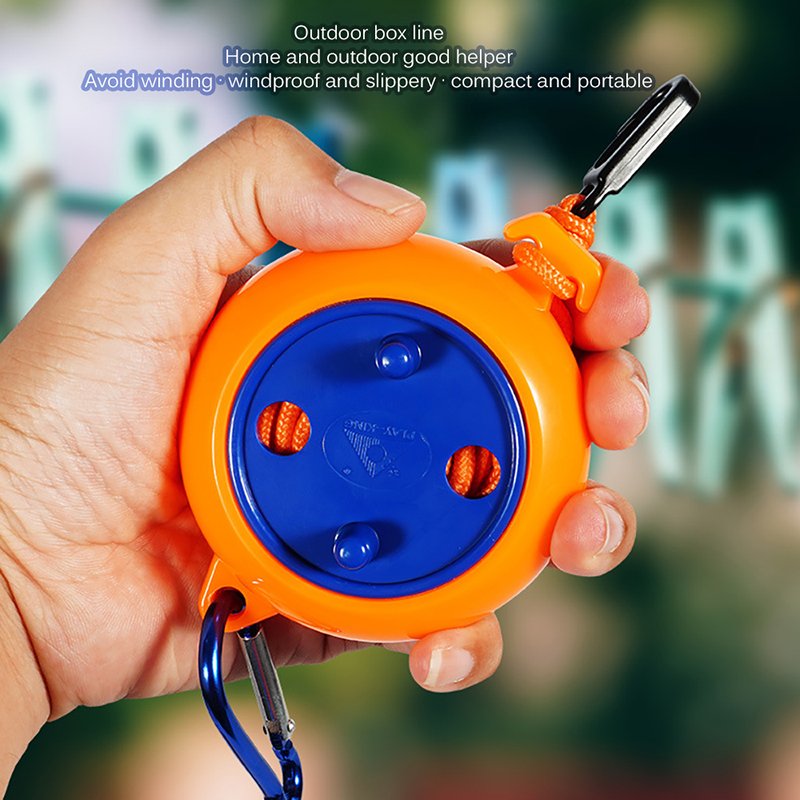 Portable and windproof antiskid and retractable clothesline for outdoor travel