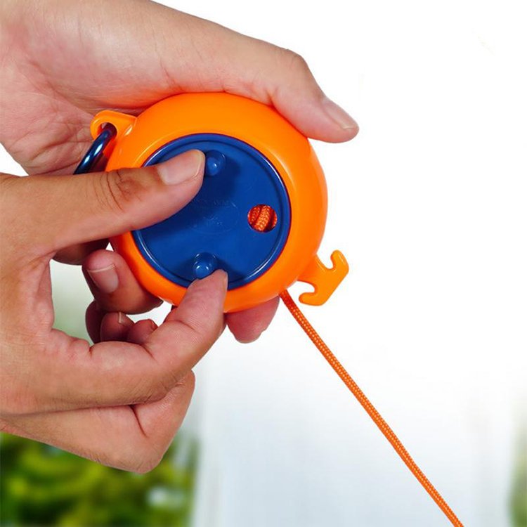 Portable and windproof antiskid and retractable clothesline for outdoor travel