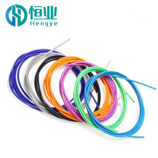 Custom coated plastic wire rope/clothesline in multiple colors and sizes