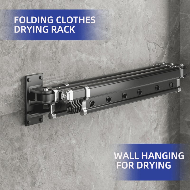 Balcony aluminum folding clothes rack household window telescopic clothesline drying quilt portable contraction artifact