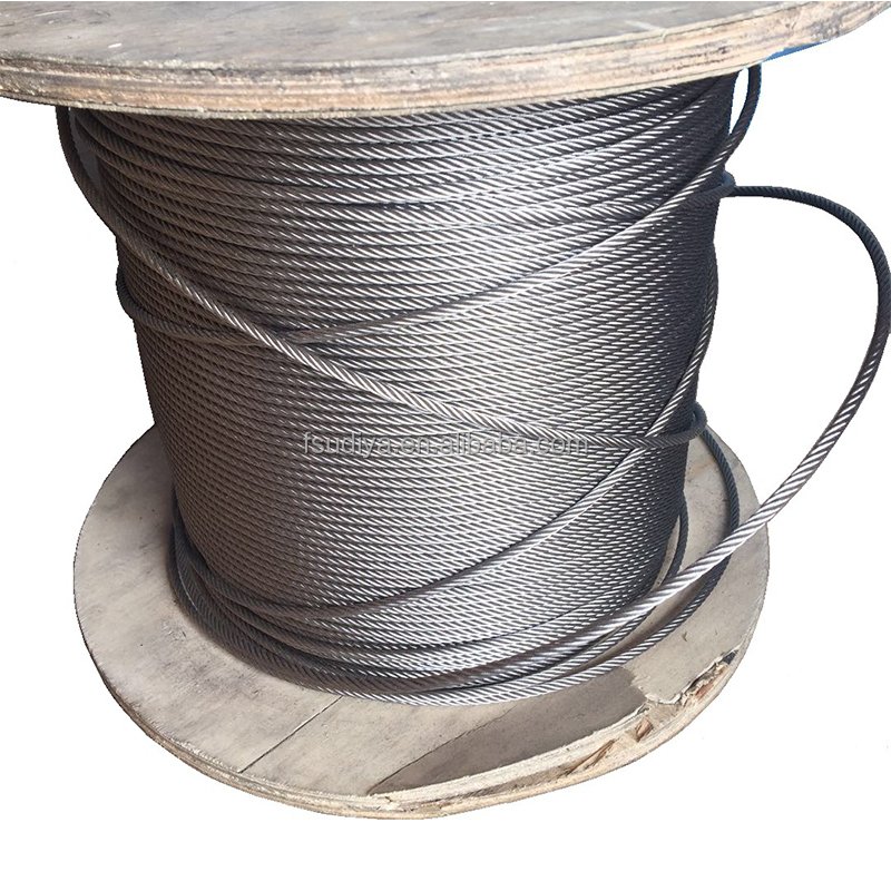 Hardware item rigging product 7*19 316 12mm stainless steel wire rope for river guradril