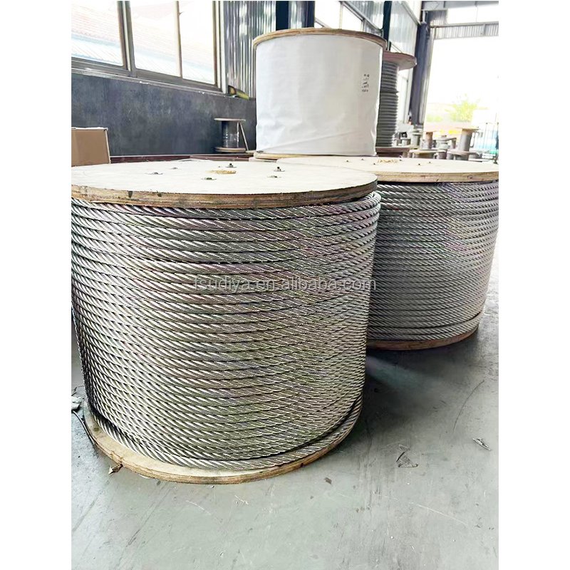 Hardware item rigging product 7*19 316 12mm stainless steel wire rope for river guradril