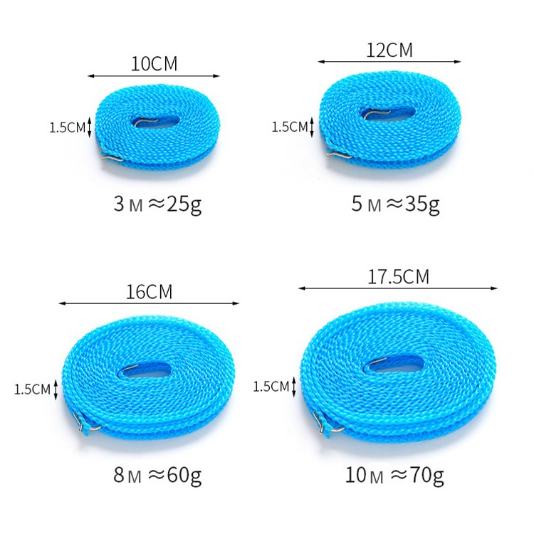 Clothesline 5 M Non-Slip Windproof Clothesline Quilt Airing Rope Outdoor Travel Household