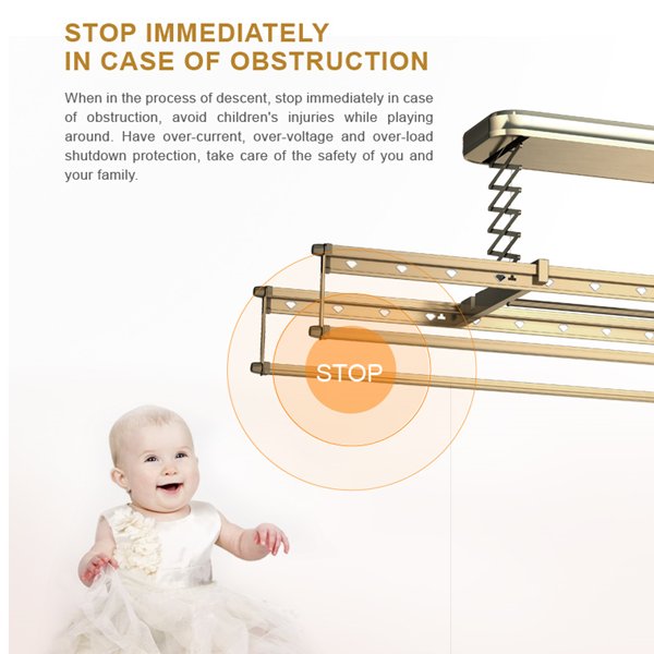 UV light hanging clothes dryer retractable clothesline electric clothes drying hanger wholesale