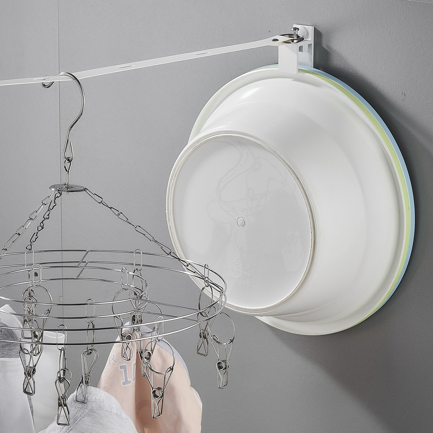 2.7m Bathroom Laundry Hotels Hanging Drying Retractable Clothesline