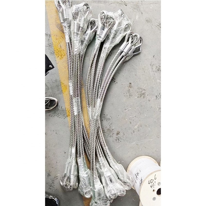 High Quality Stainless Steel Wire Rope Cable Sling Loops Tension Type Rigging Hardware for Marine Application
