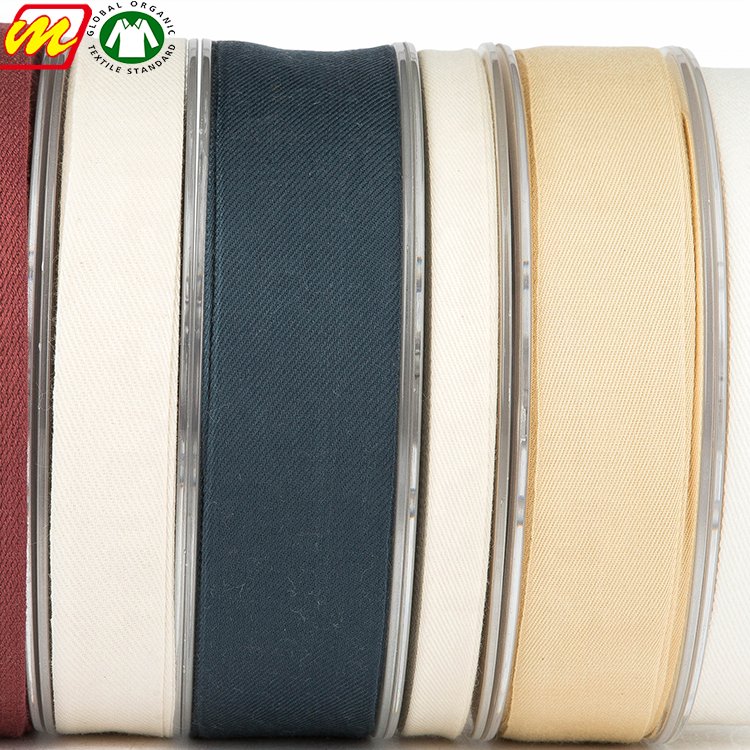 Hot Sell Eco-friendly 100%Cotton Herringbine woven clothesline rope Webbing Tape For Newborn Baby Clothing with strap twill rope