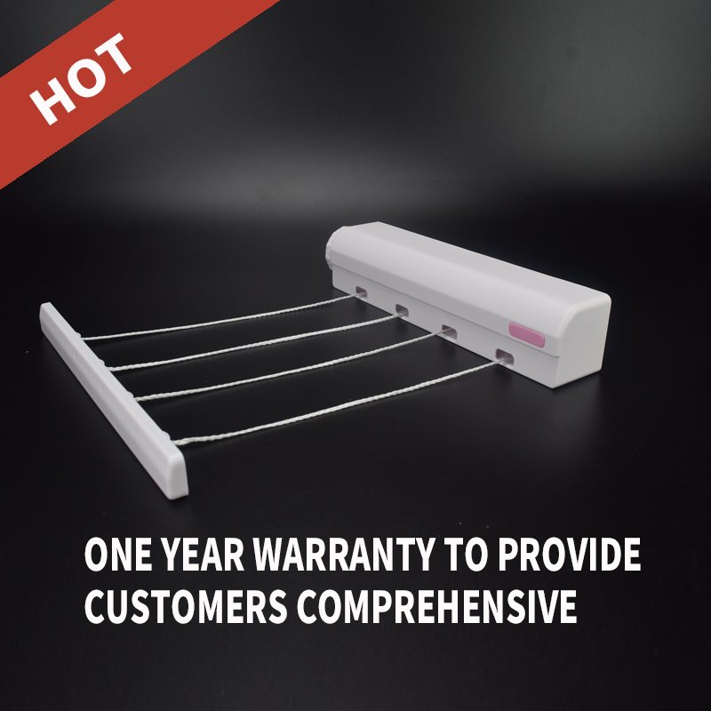 Elastic Windproof Wall-mounted 4-line Retractable Clothesline Dryer