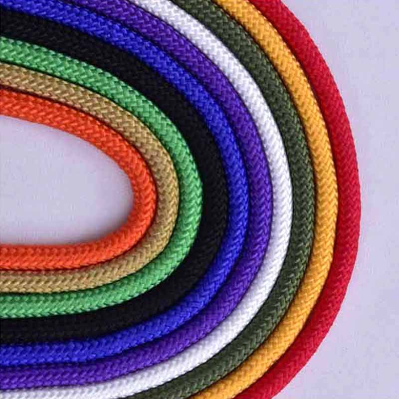 2mm-10mm Spot wholesale nylon rope Polyester fiber core 10 color woven rope climbing boat yacht sailing Outdoor tent rope