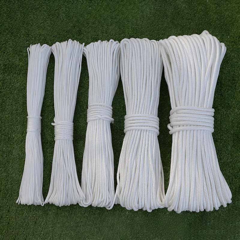 2mm-10mm Spot wholesale nylon rope Polyester fiber core 10 color woven rope climbing boat yacht sailing Outdoor tent rope