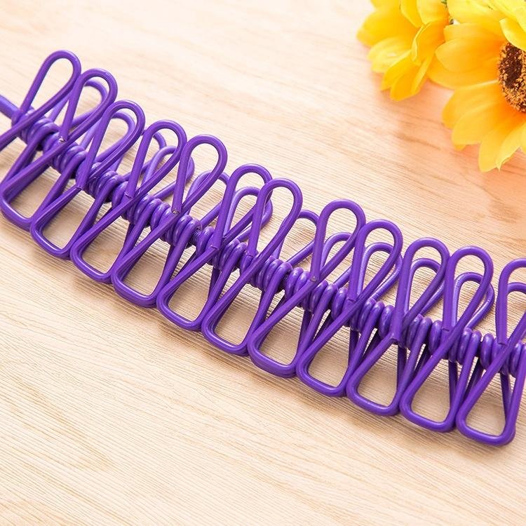 185cm Clothesline 12pcs Clothespin Kit Household Durable Windproof Drying Cloth Clip Portable Outdoor Travel Hanging Clothesline