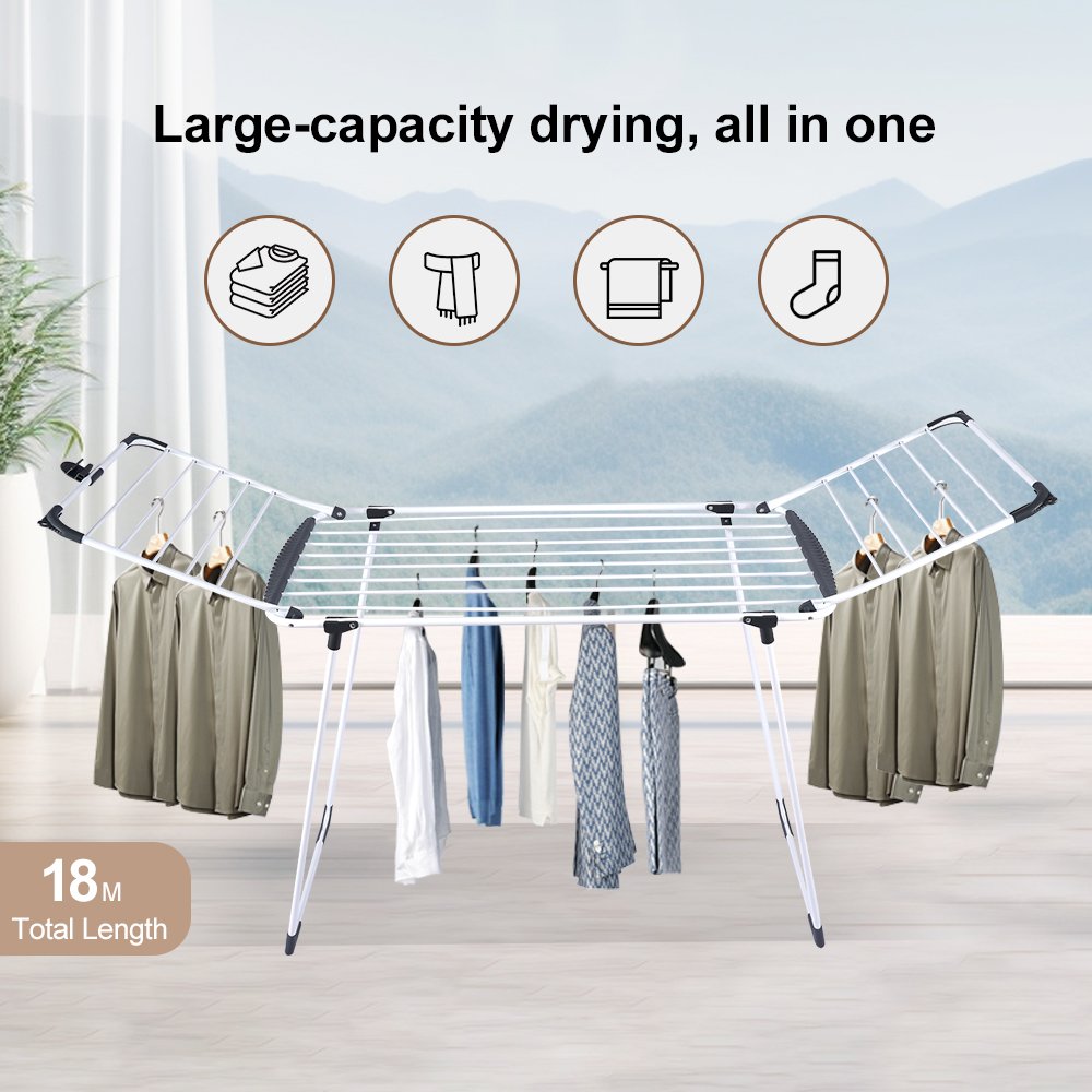 New Style Extendable Balcony Cloth Dryer Rack Clothing Drying Rack For Laundry