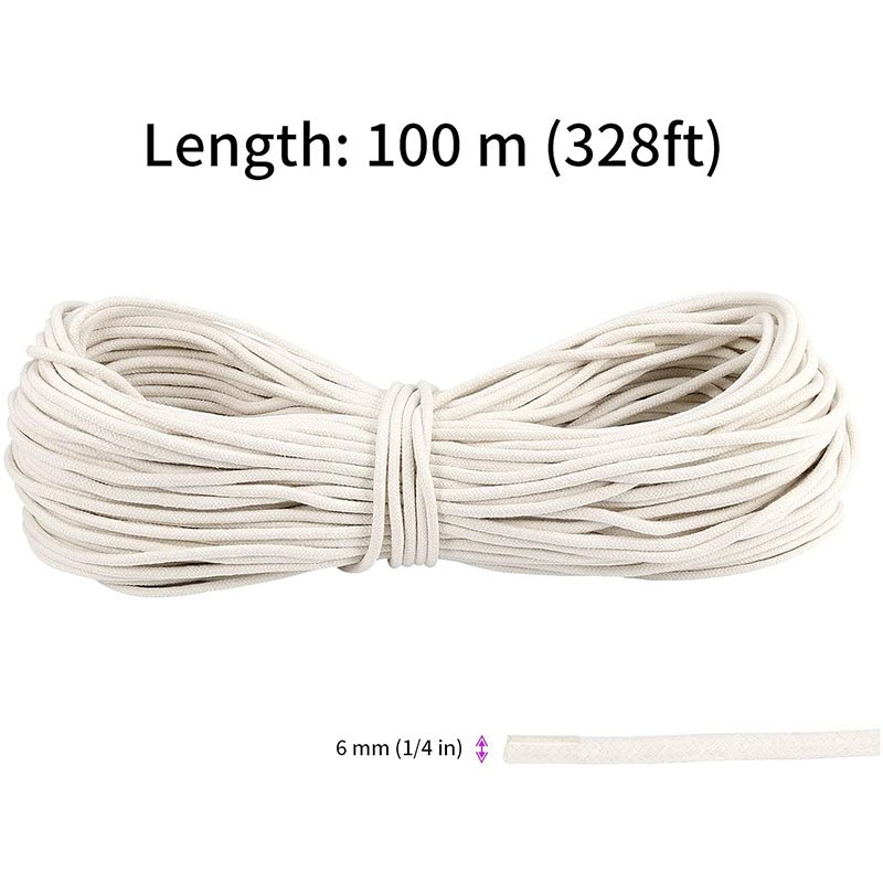 China Factory Wholesale Hoodie Cotton Rope Cotton Clothesline Rope Braided Cotton Rope Utility Cord for Clothes