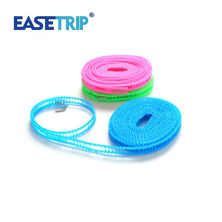 Home Color Clothesline Travel Portable Wind Proof Anti Rope Folder Hanging Clothes Rope PE Living Room Foldable Polyester Single