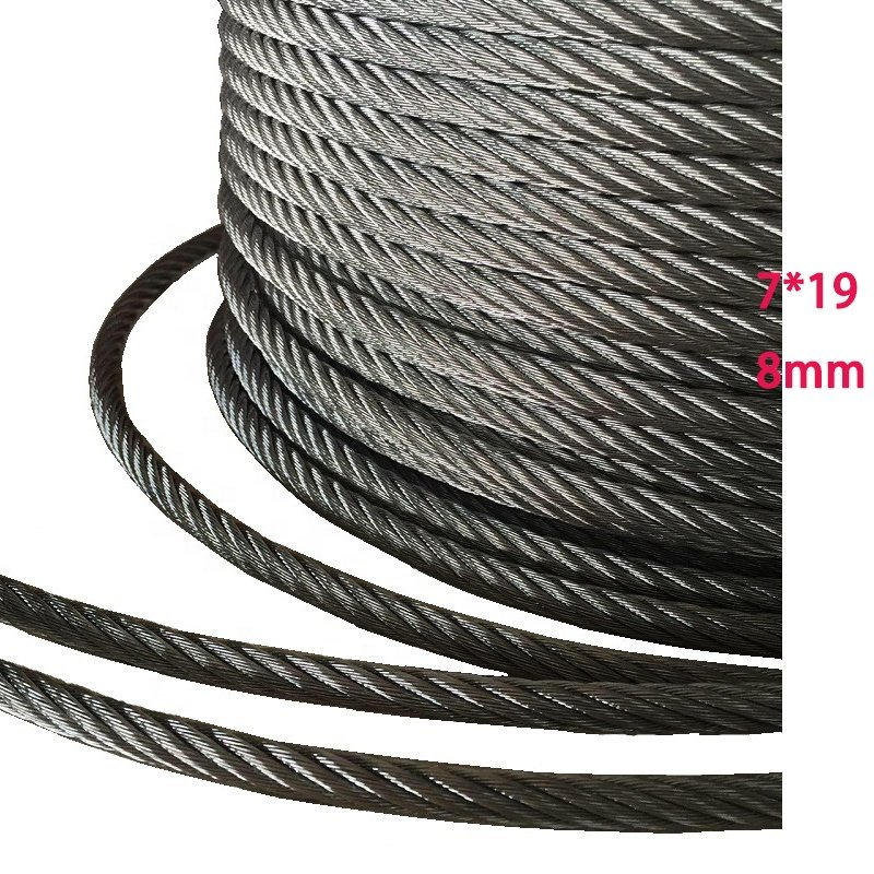 Guangdong factory for SS304 306 stainless steel 7*19 cable wire rope 12mm for water amusement facilities