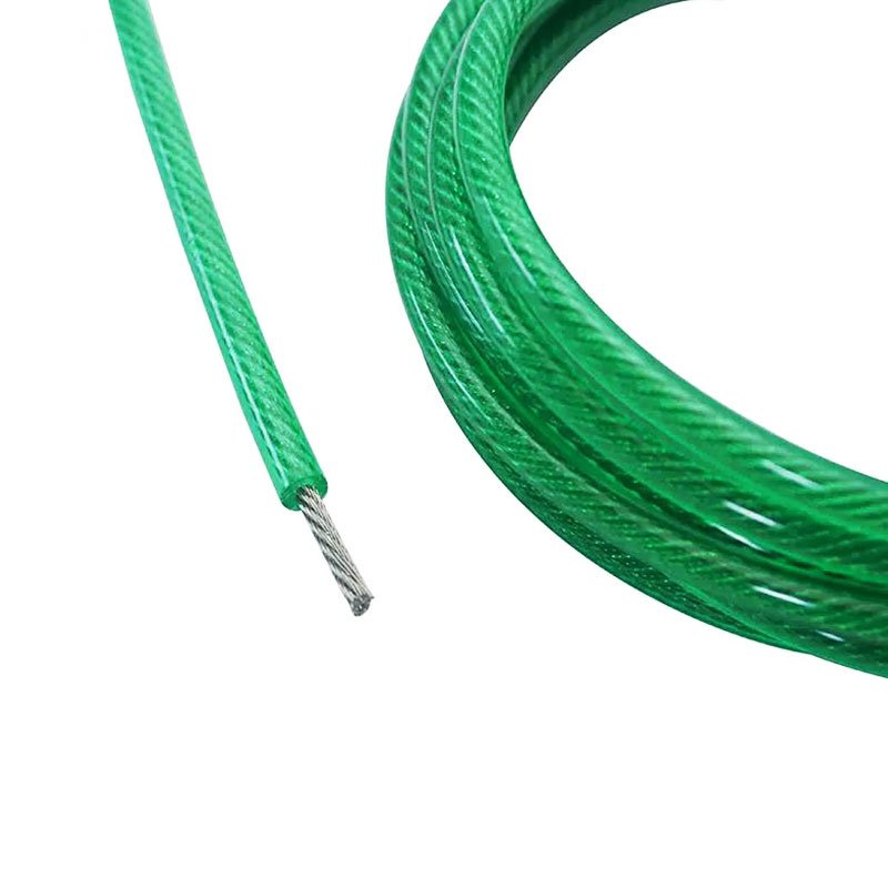 6*7 6*19 1.2mm 1.5mm 1.8mm galvanised pvc coated steel wire rope manufacturer