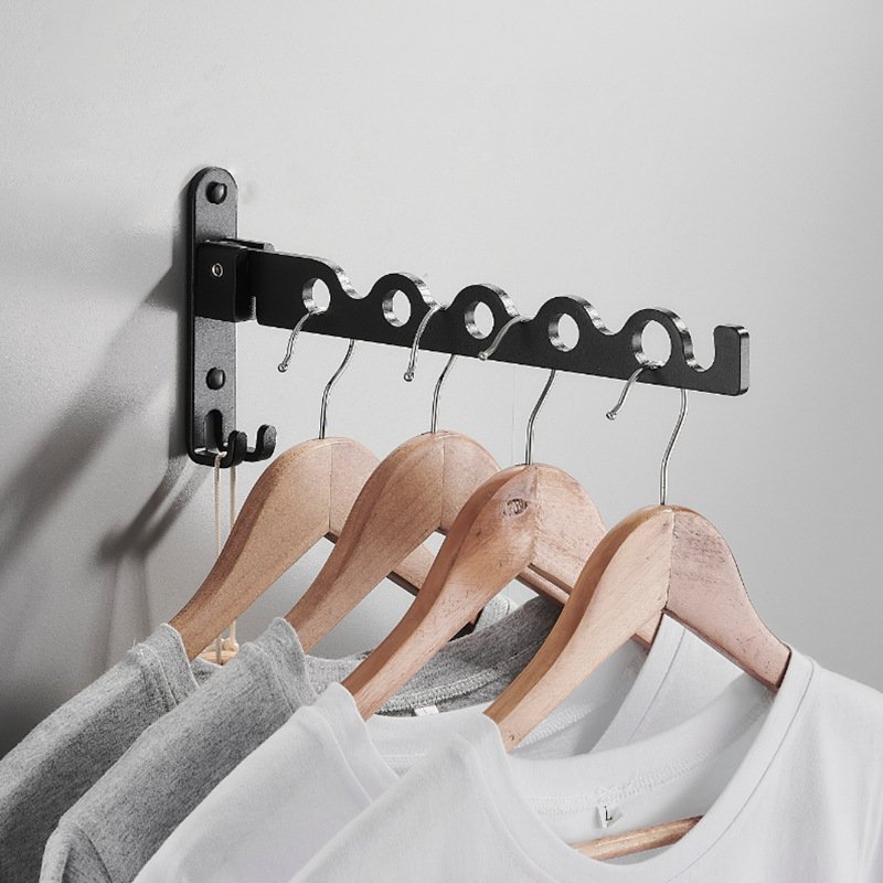 Manufacturers Wholesale Single Pole Drying Clothes Rack Simple Wall Mounted Clothesline Bedroom Drying Rack