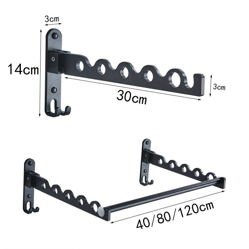 Manufacturers Wholesale Single Pole Drying Clothes Rack Simple Wall Mounted Clothesline Bedroom Drying Rack