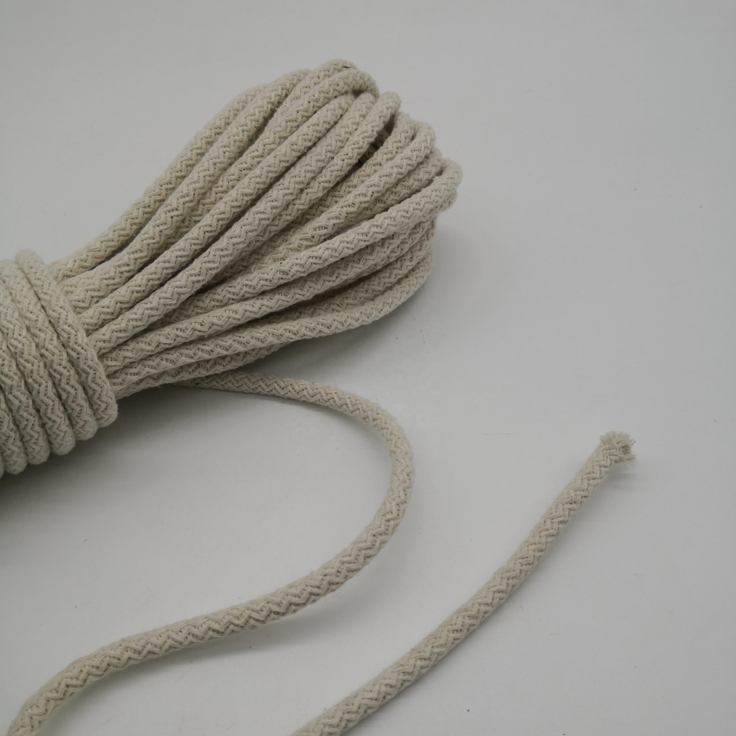 Factory Price Cotton Macrame Rope 7mm Wholesale Natural 100% For Diy and Decoration