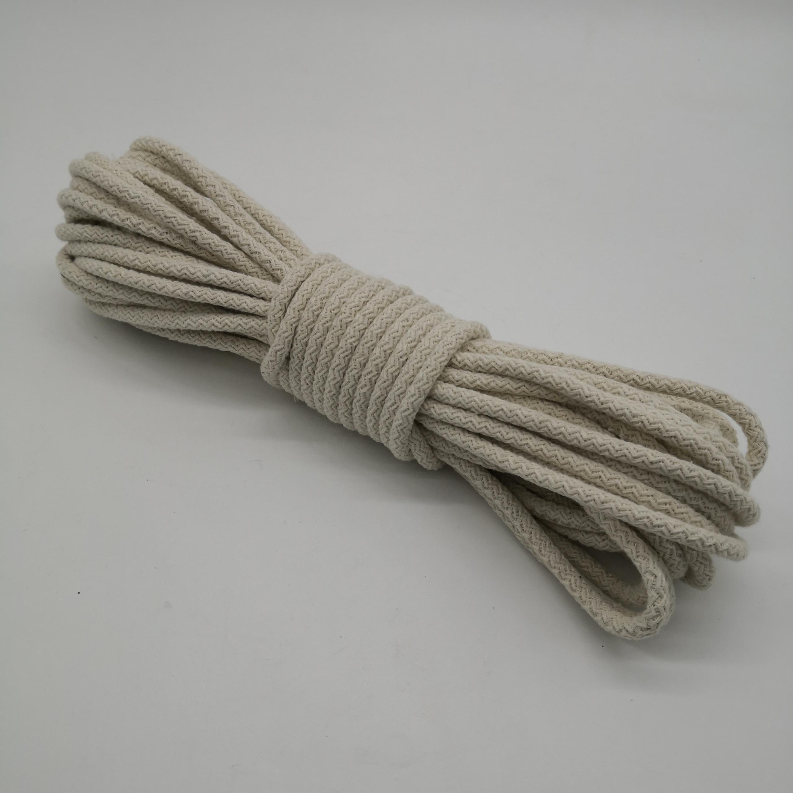 Factory Price Cotton Macrame Rope 7mm Wholesale Natural 100% For Diy and Decoration