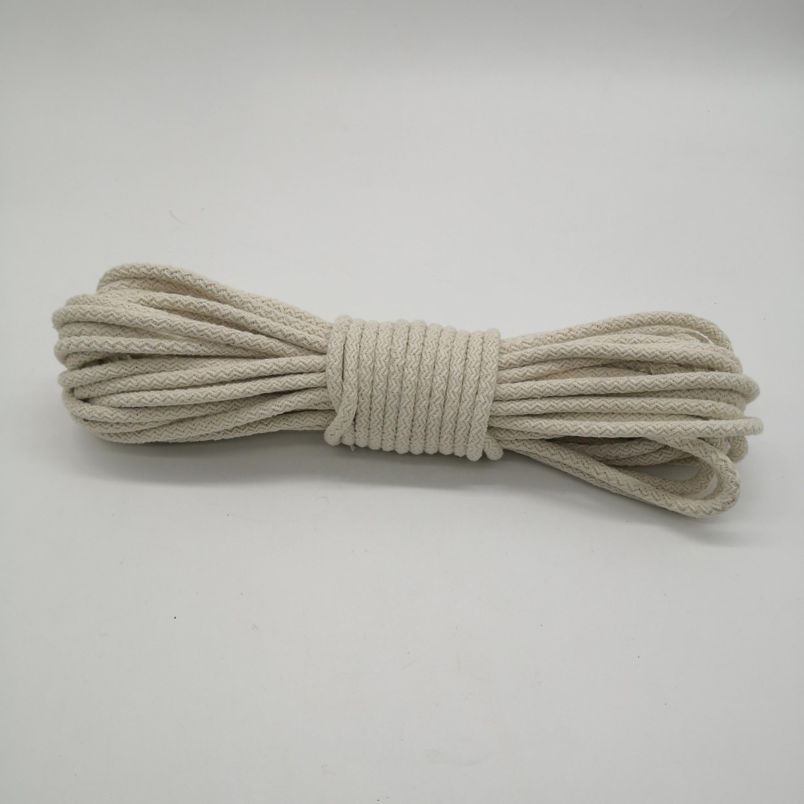 Factory Price Cotton Macrame Rope 7mm Wholesale Natural 100% For Diy and Decoration