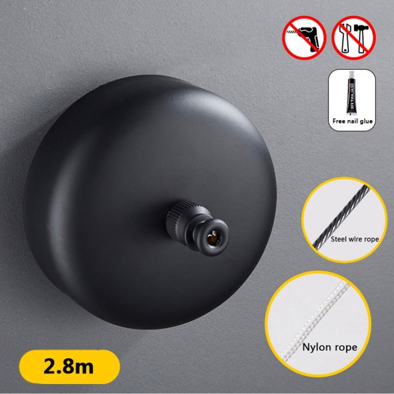 Wall Mounted Hotel Balcony Durable Clothesline Stainless Steel Retractable Clothes Line
