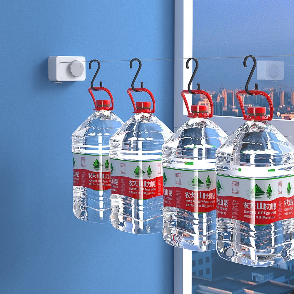 Heavy Duty Clothes Drying Line Retracting Hanging Clothing Rack Retractable Clothesline