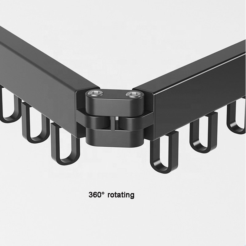 Foldable Clothes Hanger Wall Mount Retractable Cloth Drying Rack Indoor Outdoor Space Saving Aluminum Home Laundry Clothesline