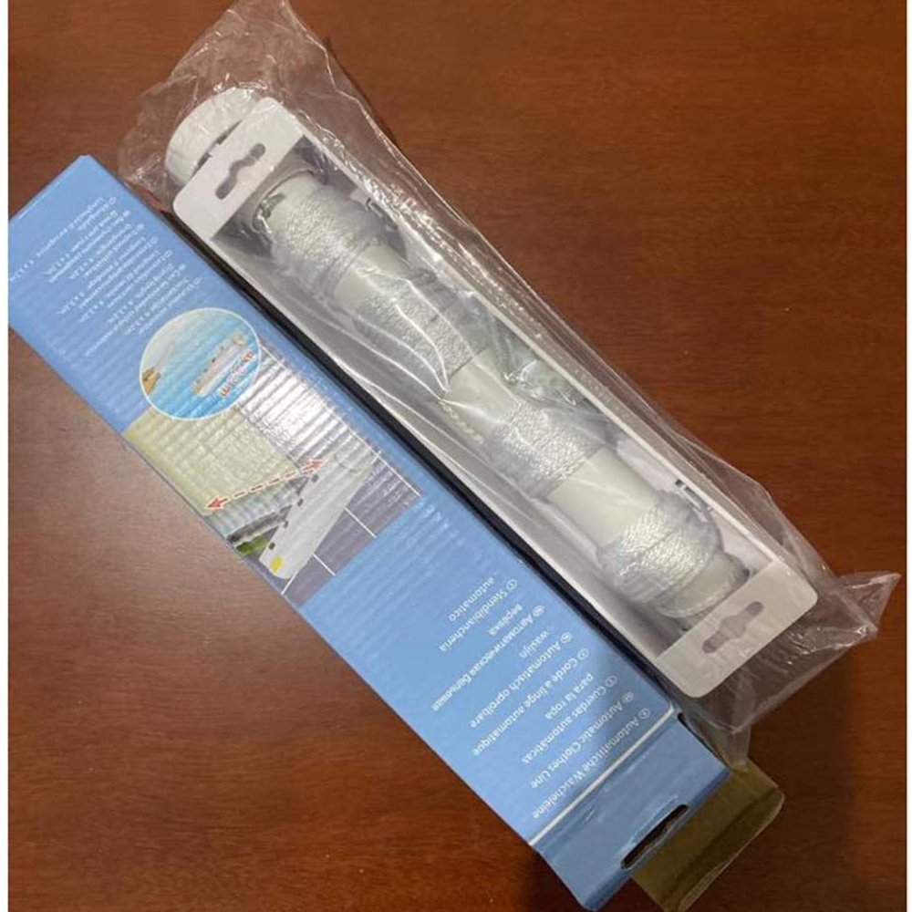 Household Essentials Automatic 4 Line Retractable Clothesline Clothes Dryer with 4 Bonus Hanging Hooks Indoor or Outdoor Use