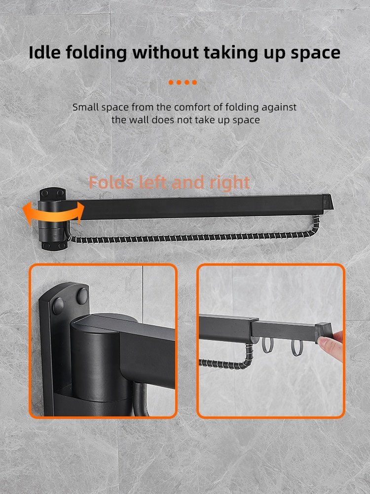 Folding extendable Hanger Wall Mounted Retractable Drying Rack For Clothes Indoor Aluminum Home Laundry Clothesline