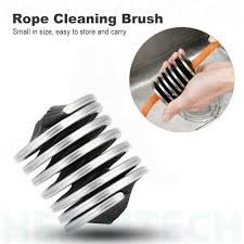 roller rope brush Climbing Rock Rope Chip Brushes Cleaning Roller Spring Brush with Steel or Nylon Bristle