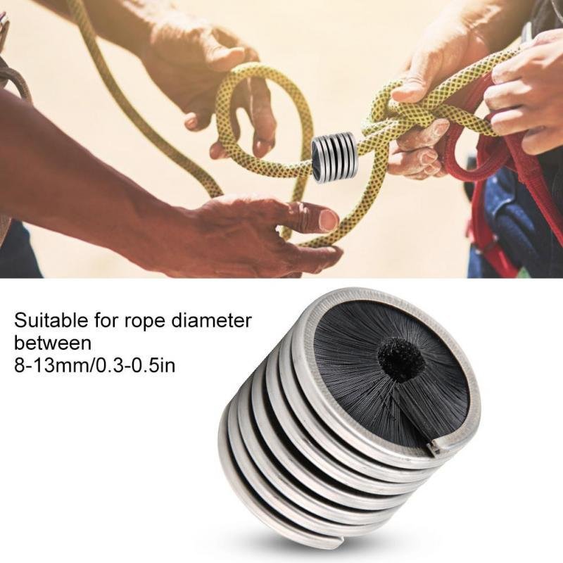 roller rope brush Climbing Rock Rope Chip Brushes Cleaning Roller Spring Brush with Steel or Nylon Bristle
