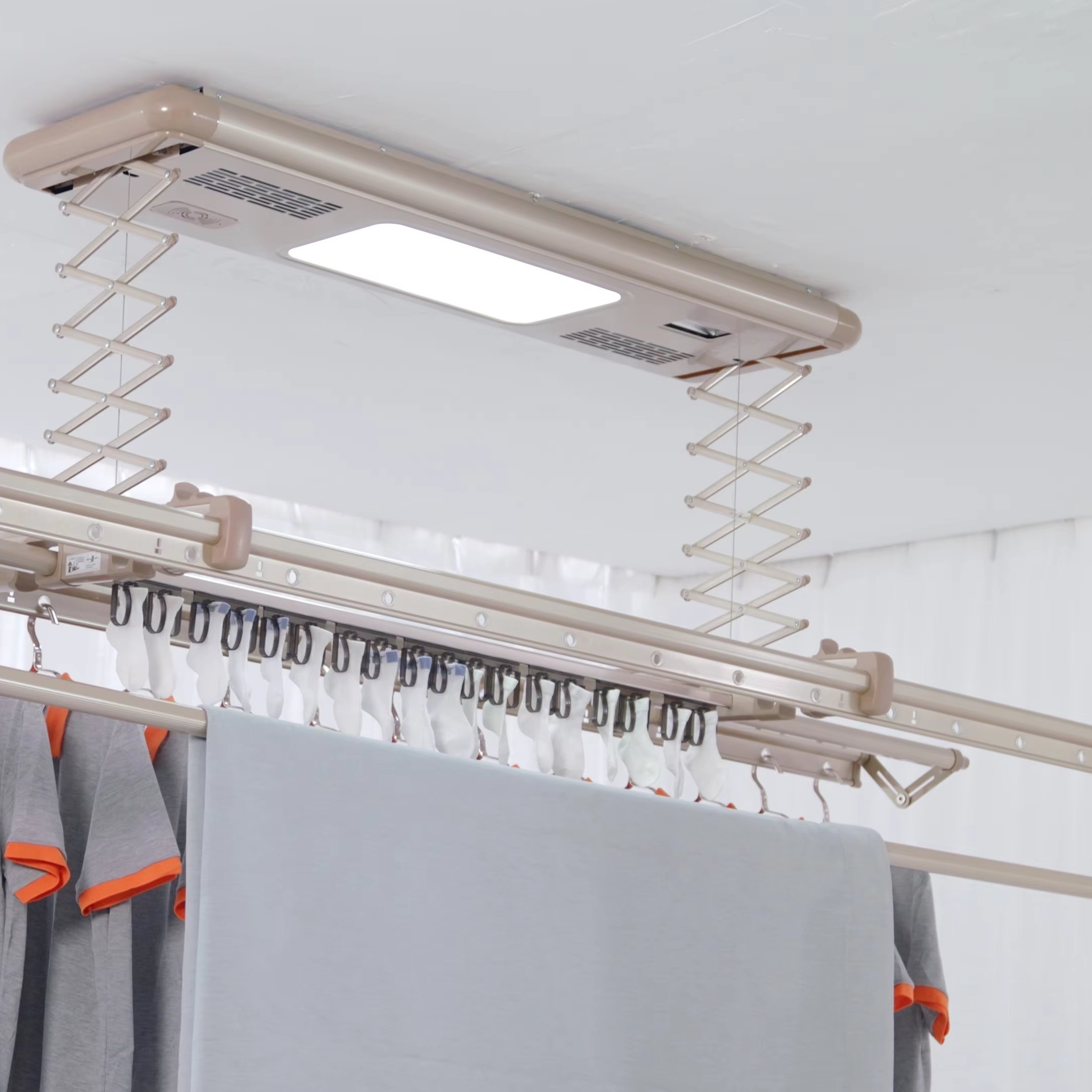 LED light hanging clothes dryer retractable clothesline electric clothes drying hanger rank