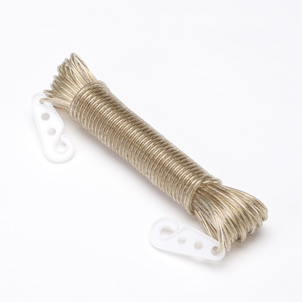 plastic clothes line pvc stainless steel wires core ceiling clothesline lanudry drying washing rope for outdoor hanging