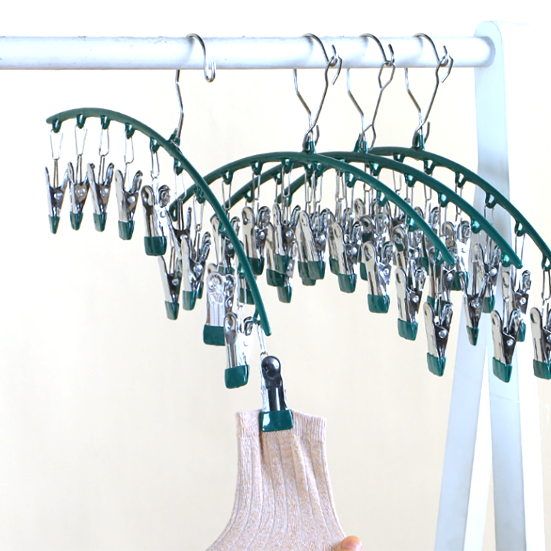 Sock hanger storage Space saving non-slip fixed clip sock hanger clothesline storage hanger