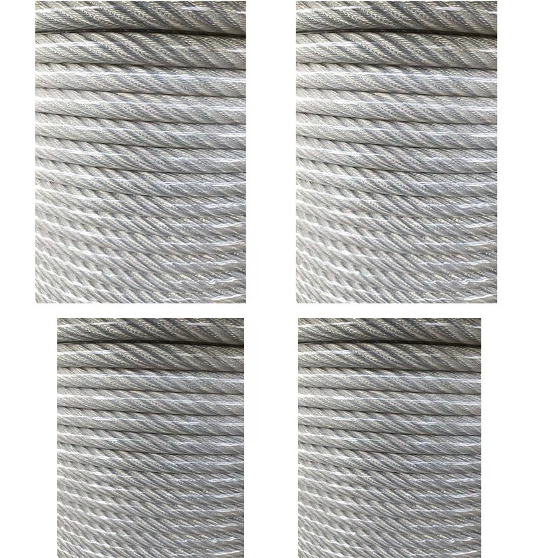 Guangdong factory for SS304 316 stainless steel 7*19 8mm to 10mm PVC coated cable wire rope
