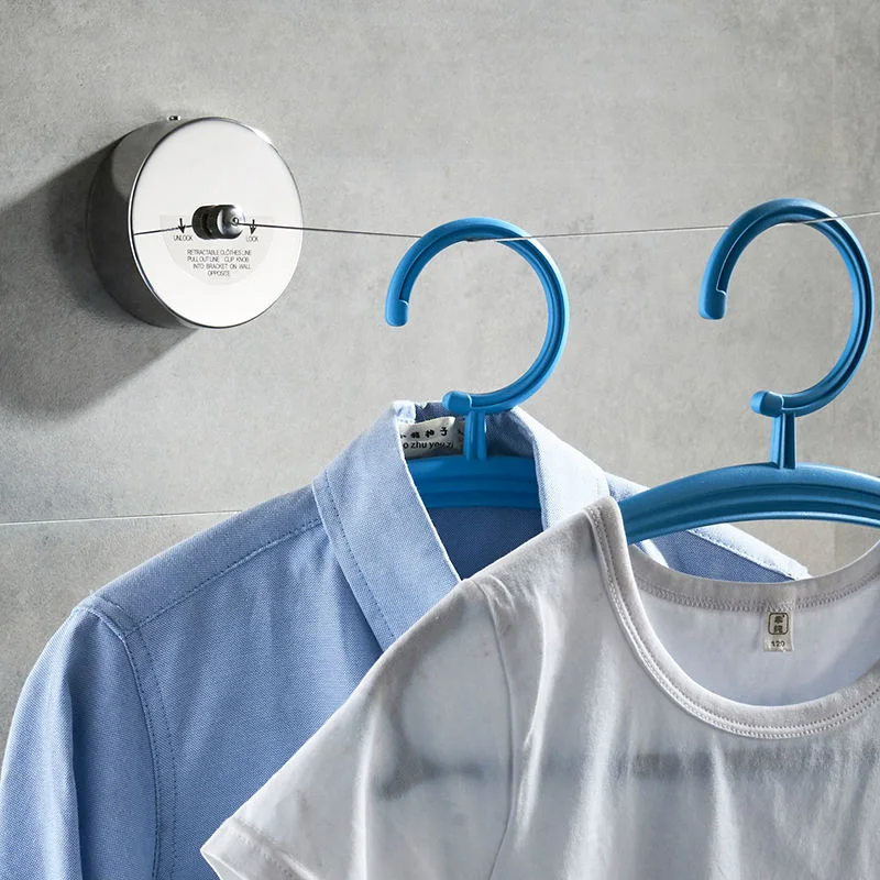 Factory Processing Customization Of Retractable Clothesline Stainless Steel Hanging Clothes Line Drying Rack