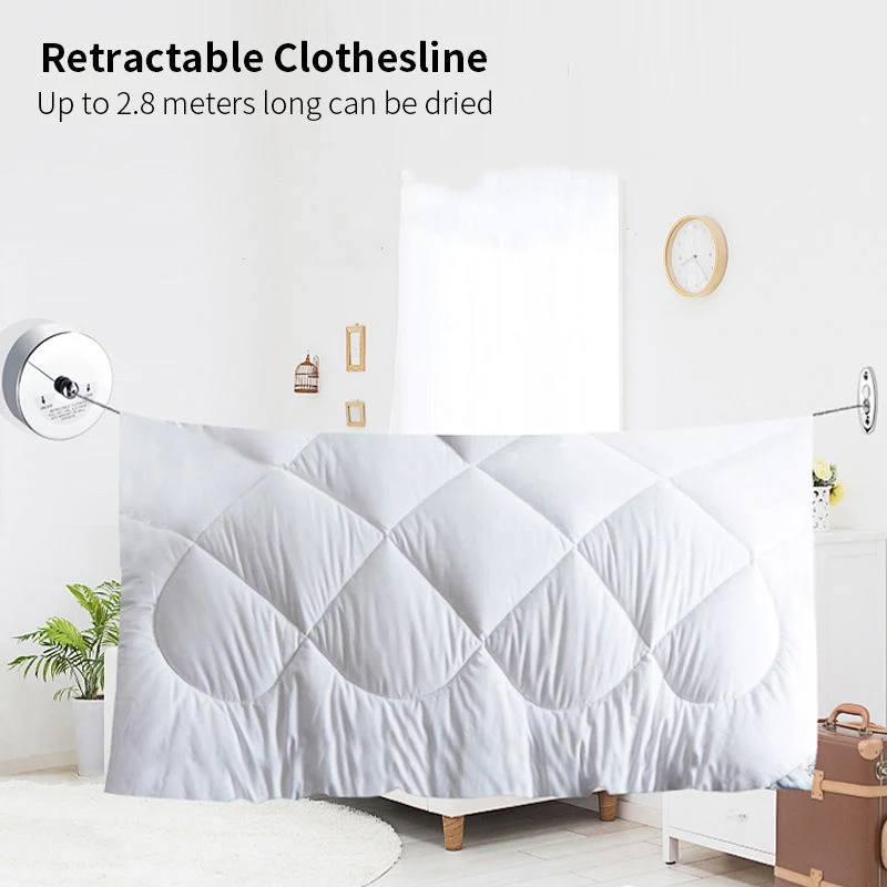 Factory Processing Customization Of Retractable Clothesline Stainless Steel Hanging Clothes Line Drying Rack
