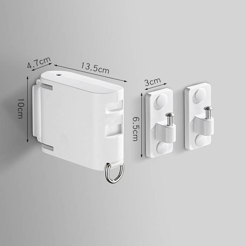 4.2m Japanese Punch Free Wall Mounted Home Outdoor TPU ABS Square Retractable clothesline