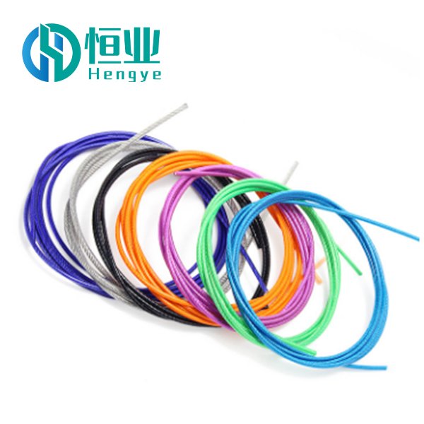 Custom coated plastic wire rope/clothesline in multiple colors and sizes