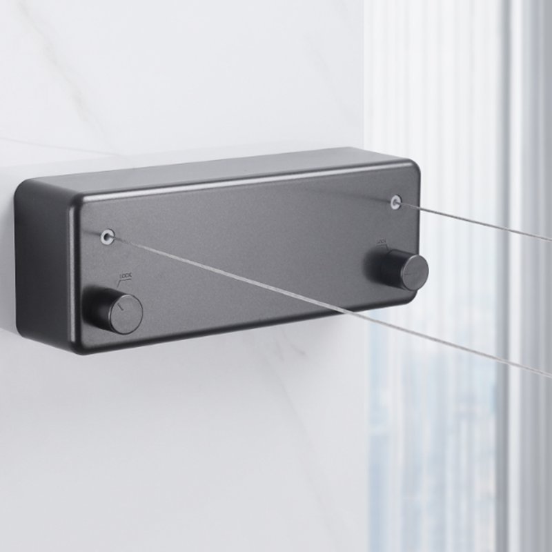 Invisible Shrink Clothesline Punch-Free Air Clothes Artifact Clothes Indoor Balcony Retractable Wire Rope Bathroom Clothes Hange