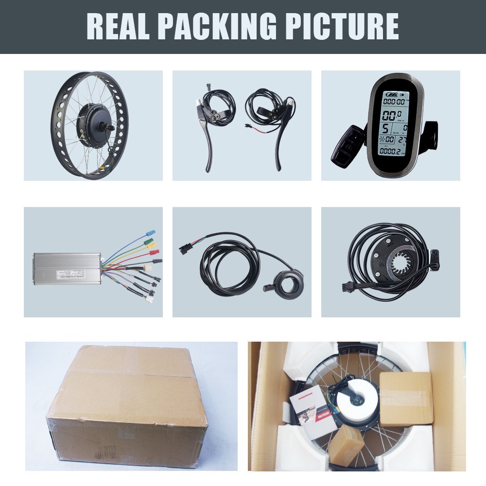 Hot sales 72V 3000W Ebike Conversion Kit Brushless Non-Gear 20inch 26inch Wheel Motor Matched With 4.0 Tire With 4 Color Wheel