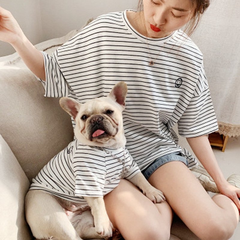 Dog Pet Clothes T-shirt Matching Dog And Mom Owner Pet Clothes Parent-child Outfits Dog Human Matching Pet Owner Clothes