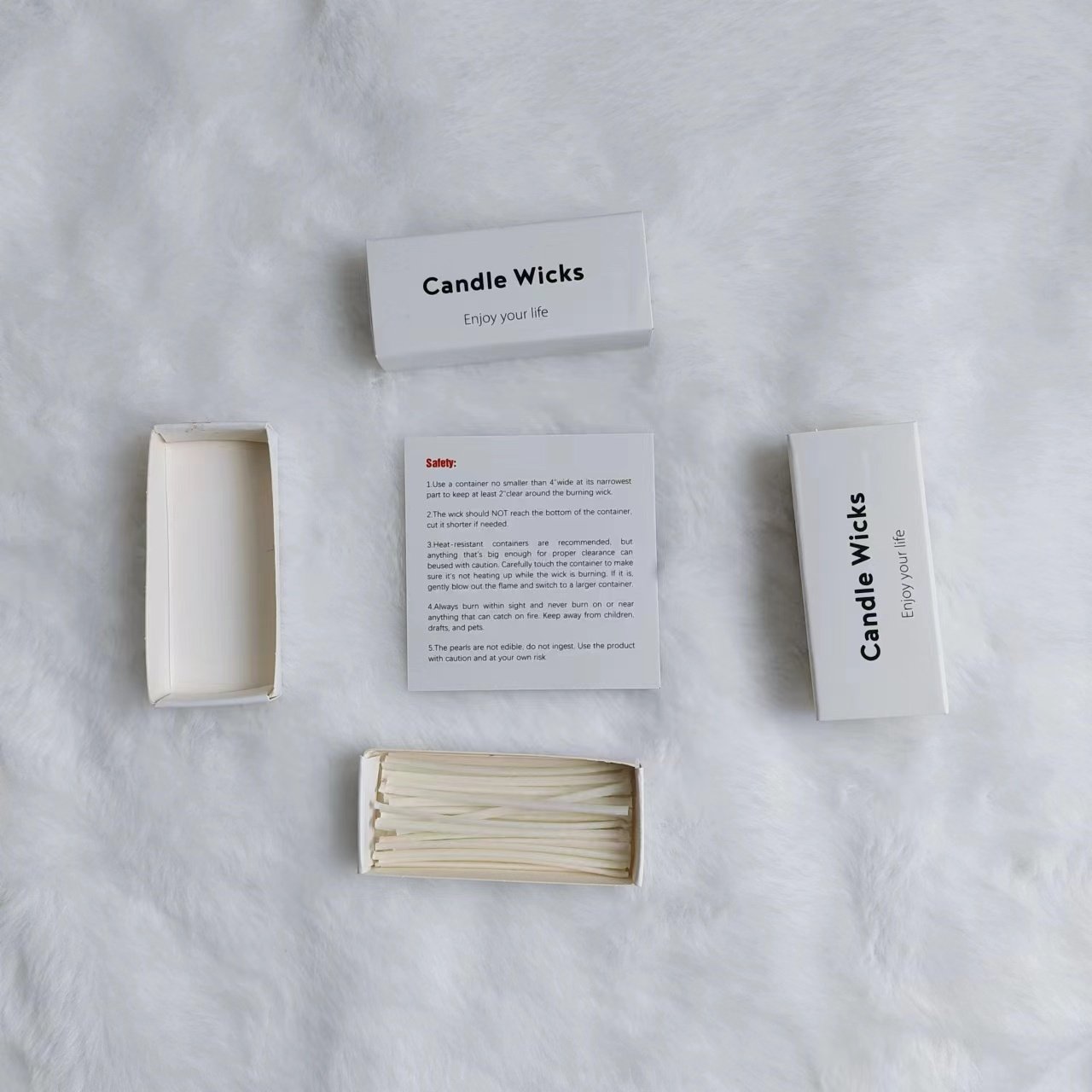 Hot sale candle wicks box 6cm customize box for wicks custom wax wicks candle box