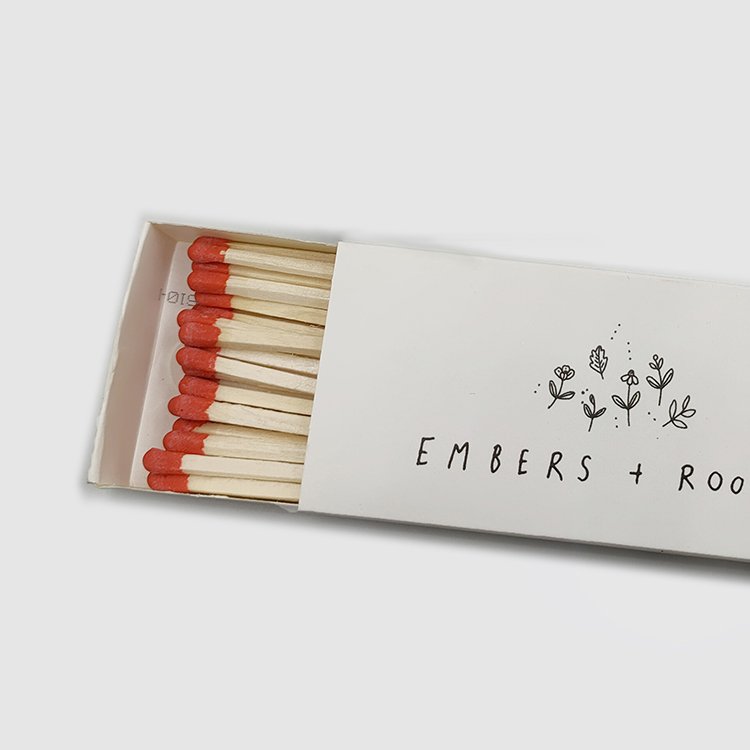 Wooden Stick Matches Custom Safety Match Boxes and Head Colors Wood Packed Safety Candle Matches for Hotel family